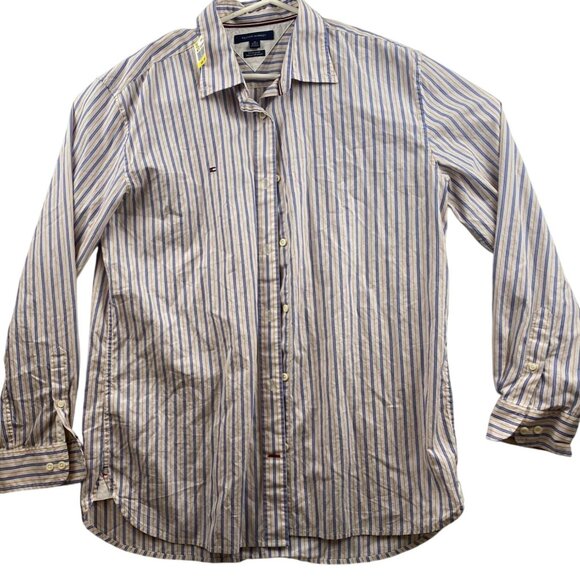 Tommy Hilfiger Men's Shirt XL Striped Long Sleeve Button-Up Classic Fit Preppy - Picture 1 of 8